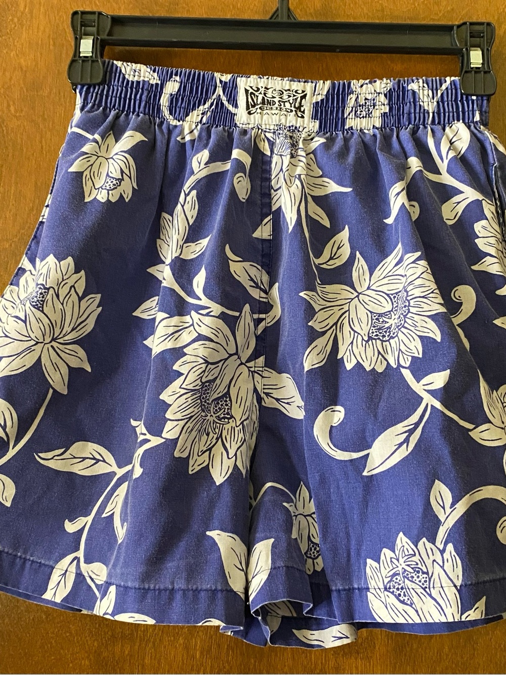 Women’s Blue Hawaiian Floral Shorts